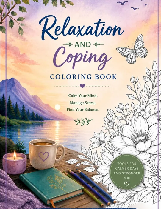 Relaxation and Coping: Coloring Book — front cover