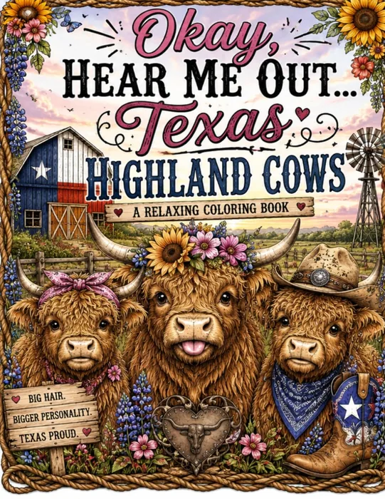 Okay, Hear Me Out... Texas Highland Cows — front cover