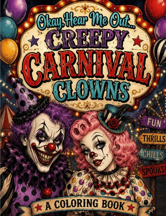 Okay, Hear Me Out ... Creepy Carnival Clowns — front cover