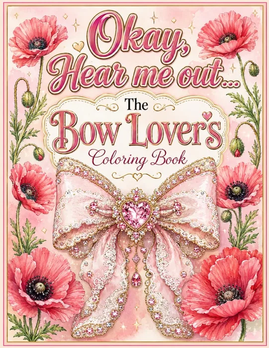 Okay, Hear Me Out...: The Bow Lover's Coloring Book — front cover