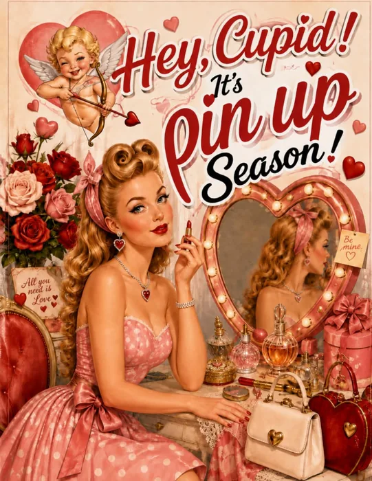 Hey, Cupid! It's Pin Up Season! — front cover