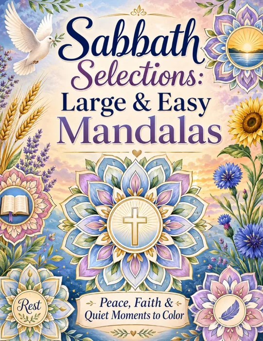 Sabbath Selections: Large and Easy Mandalas+ — front cover