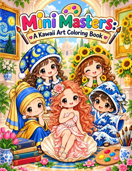Mini Masters: A Kawaii Art Coloring Book — front cover