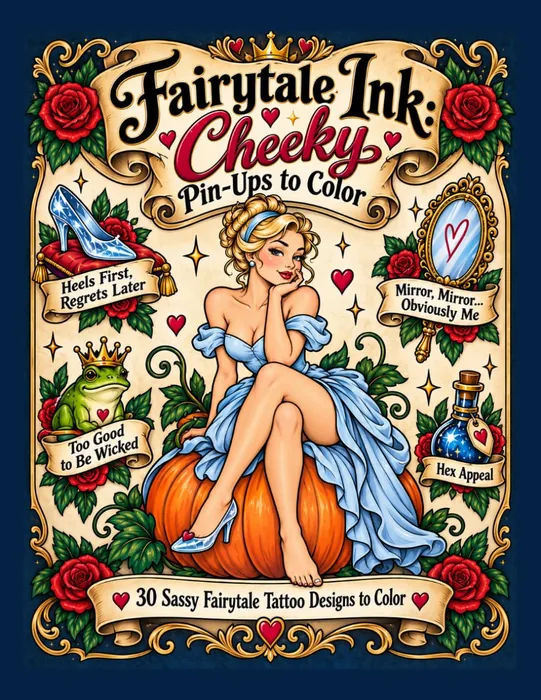 Fairytale Ink: Cheeky Pin Ups to Color! — front cover