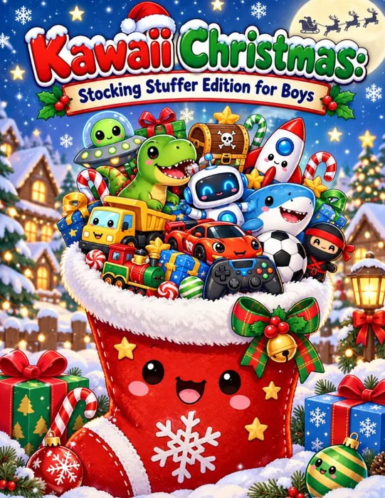 Kawaii Christmas: Stocking Stuffer Edition for Boys — front cover