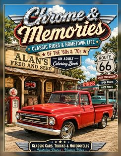 Okay, Hear Me Out...Chrome & Memories: A Nostalgic Coloring Journey Through the ’60s & ’70s cover