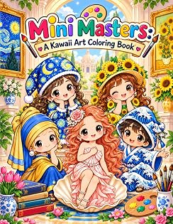 Mini Masters: A Kawaii Art Coloring Book cover
