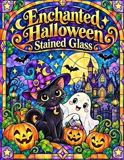 Enchanted Halloween Stained Glass cover