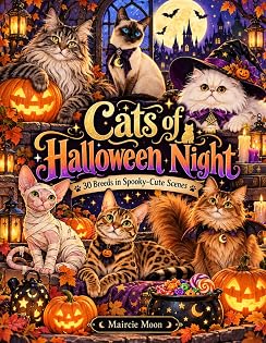 Cats of Halloween Night: 30 Breeds in Spooky-Cute Scenes. cover